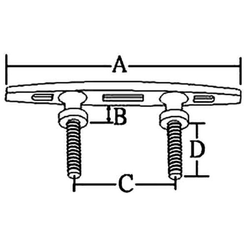 RVS Klamp, boutmontage, A=152mm, B=19mm, C=64mm, D=38mm - 078835 1 72dpi - 9078835