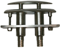 Stainless Steel Pop-Out Mooring Cleat, (Plastic Drain Adapter Included) - 078842 72dpi - 9078842