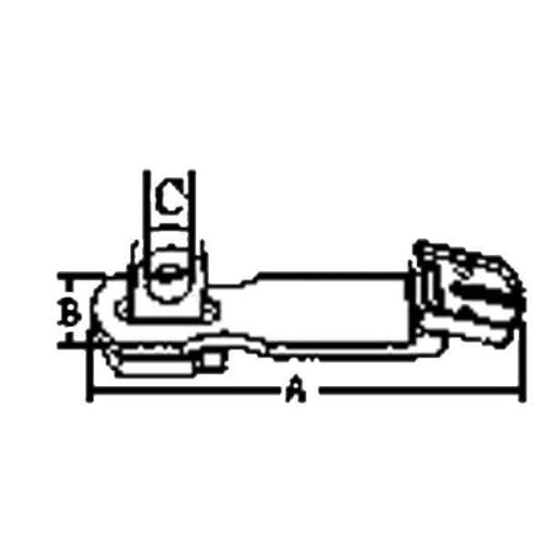 RVS Sluiting met overval, A=75mm, B=25mm, C=9mm - 078871 2 72dpi - 9078871
