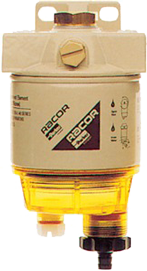 Racor Spin-On filter met waterafscheider en doorzichtig reservoir, model 245R30 New 200 Series - 079003 72dpi - 9079003