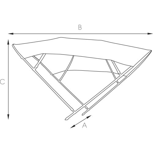 Zonnetent model 'Biminox', zwart, 170x200x140cm, RVS-Beugels - 080170 1 72dpi 1 - 9080170/Z