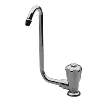 Verchroomde waterkraan met klapbare 10mm-uitloop, aansluiting 3/8", knop rechts - 081001 72dpi - 9081001