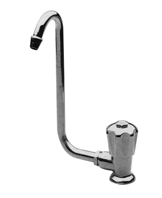Verchromter Wasserhahn Mit Faltbarem 10mm-Auslauf, Anschlu&szlig; 3/8", Knopf Auf Linker Seite - 081002 72dpi - 9081002