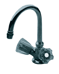Verchroomde 2-knops mengkraan met draaibare 12mm-uitloop, aansluiting 3/8" - 081003 72dpi - 9081003