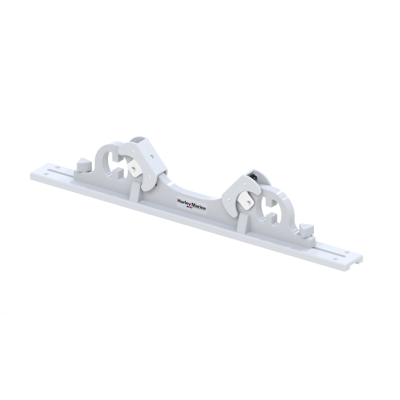Hurley Chocks (pair) White to fit pre-installed swim platform rail system (Hardware f.rails include - 084600 72dpi - 9084600