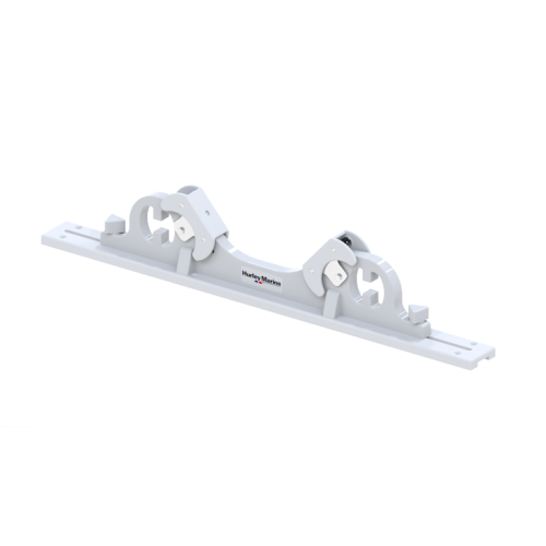 Hurley Chocks (pair) White to fit pre-installed swim platform rail system (Hardware f.rails include - 084600 72dpi - 9084600