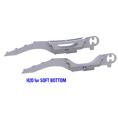 Hurley H2O Davit System 6" Mount Soft Bottom White w/foot plate to perm.mount to swim platform - 084620 72dpi - 9084620