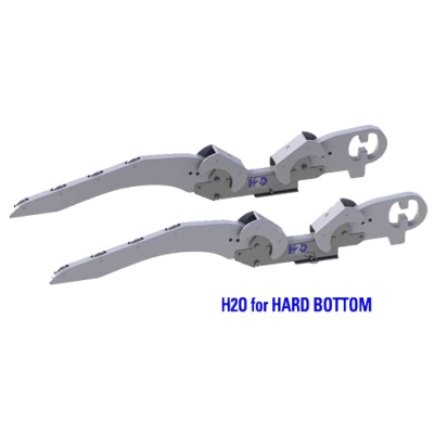 Hurley H2O Davit System 10" Mount Hard Bottom White w/foot plate to perm. mount to swim platform - 084625 72dpi - 9084625