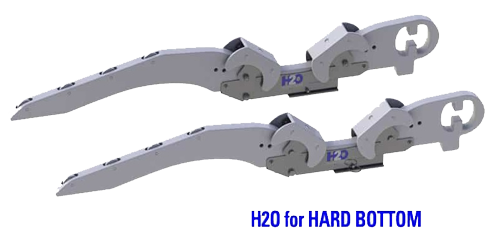 Hurley H2O Davit System 10" Mount Hard Bottom White w/foot plate to perm. mount to swim platform - 084625 72dpi - 9084625