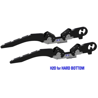 Hurley H2O Davit System 36" Mount Hard Bottom Black w/foot plate to perm.mount to swim platform - 084927 72dpi - 9084927