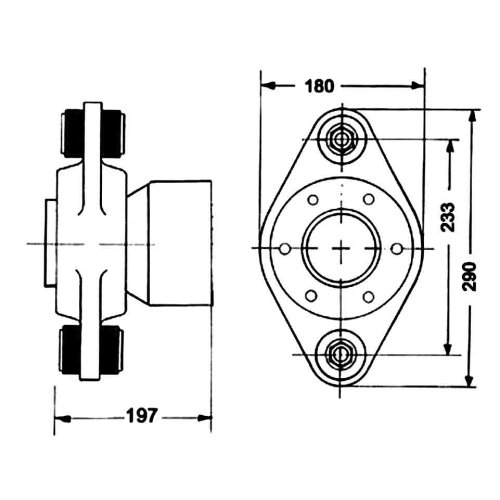 Hydradrive Zelfrichtend druklager, &Oslash;45mm voor model HD-125 - 099632 4 72dpi - 9099632