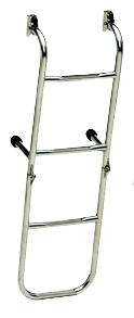 Stainless Steel Bathing Ladder, 4-Steps, With Fixed Transom Support, Dims. Unfolded 260x830mm, Tube &Oslash;20mm - 110044 1 - 110044