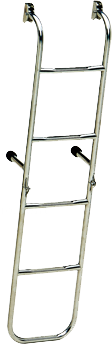 Stainless Steel Bathing Ladder, 5-Steps, With Fixed Transom Support, Dims. Unfolded 260x1040mm, Tube &Oslash;20mm - 110045 1 - 110045