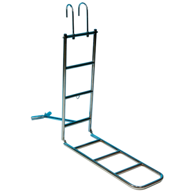 Niro Badeleiter, 7-Stufen, Bugleiter Aufklappbar & Haken F&uuml;r Den Bugkorb, Rohr &Oslash;25mm - 110050 - 110050