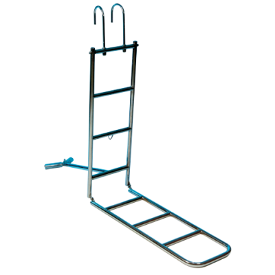 Niro Badeleiter, 3-Stufen, Bugleiter Aufklappbar & Haken F&uuml;r Den Bugkorb, Rohr &Oslash;25mm - 110052 72dpi - 110052