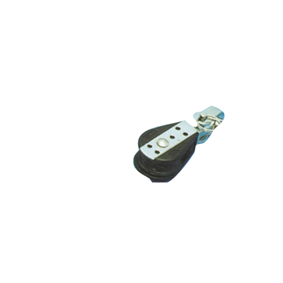 Kunststof enkelschijfsblok (met wartel), 8mm, kogellagers 28mm, werkbelasting 150kg, breekkracht 750kg - 116300 72dpi - 116300