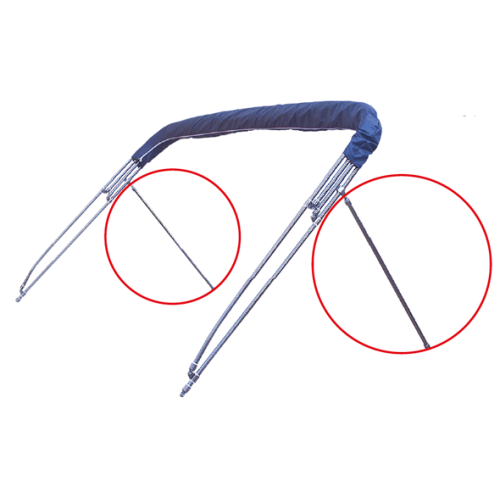 Set steunen voor 'Wilma' zonnetent; poeder coating; vast L=60cm, &Oslash;20mm - 124550 - 124550