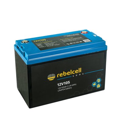 Rebelcell 12V105 EDGE LiFePO4 Batterie (1,34 kWh) - 12v105 edge overview - 900710651