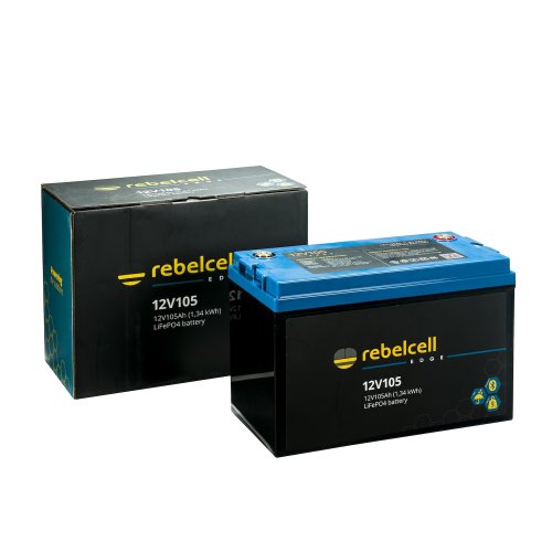 Rebelcell 12V105 EDGE LiFePO4 Batterie (1,34 kWh) - 12v210 edge battery box - 900710651