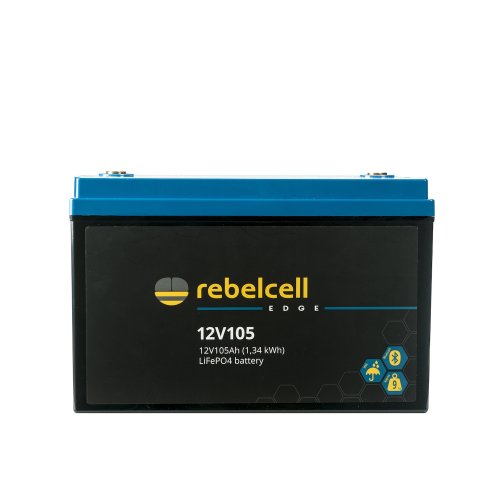 Rebelcell 12V105 EDGE LiFePO4 Batterie (1,34 kWh) - 12v210 edge side logo - 900710651