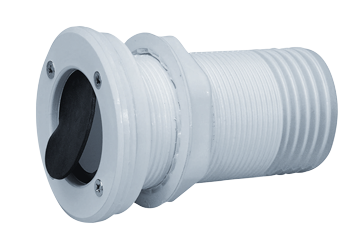 Plastic Skin Fitting (With Anti-Reflux Flap), &Oslash;55mm Thread, Tulle 50mm, L=60mm, Flange Size=75mm - 1643253 72dpi - 1643253