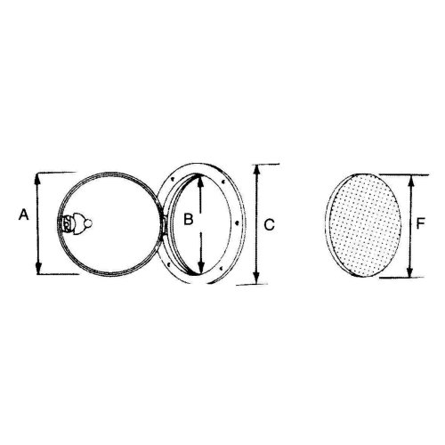 Plastic Inspection Hatch, A=250mm, B=235mm, C=315mm, F=265mm, White - 1643565 01 72dpi - 1643565