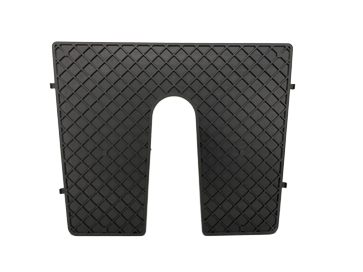 Transom Protection Pad, 450x360mm, W/Cleft, Black - 1645327 1 - 1645327