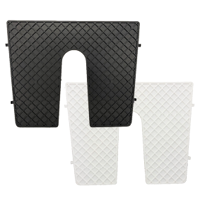 Transom Protection Pad, 450x360mm, W/Cleft, Black - 1645327 2 - 1645327