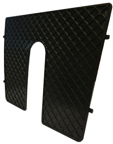 Transom Protection Pad, 450x360mm, W/Cleft, Black - 1645327 - 1645327