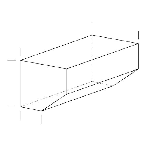 Losse polyethyleen vuilwatertank, schuine zijde, 75l, 800x430x290mm - 184275 01 72dpi - 184275