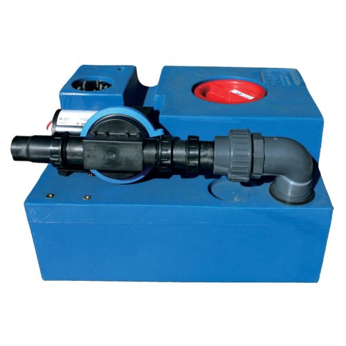 Polyethyleen vuilwatertankset met voorgemonteerde membraampomp 12V, 53l, 550x400x300mm - 184747 72dpi - 184747