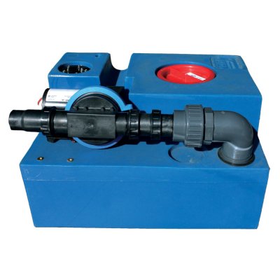 Polyethyleen vuilwatertankset met voorgemonteerde membraampomp 12V, 73l, 750x400x300mm - 184778 72dpi - 184778