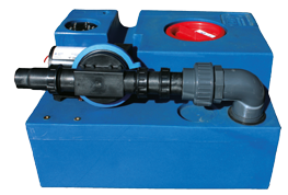 Polyethyleen vuilwatertankset met voorgemonteerde membraampomp 24V, 53l, 550x400x300mm - 184847 72dpi - 184847