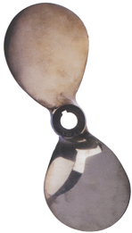 Radice 2-Blads bronzen scheepsschroef type K11, 16"x12", asgat &Oslash;25mm, conus 1:10, rechts - 2161225r 72dpi - 2161225R