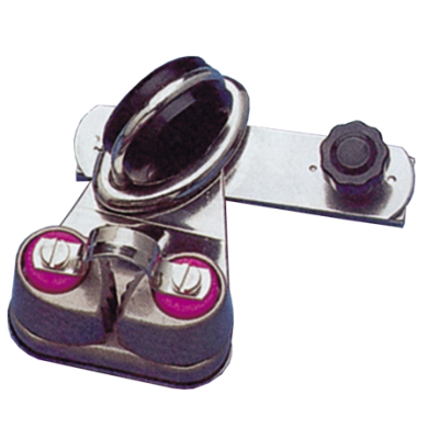 RVS genuaslede met draaibaar schootoog/klem & stop voor U-rail - 230400 72dpi - 230400