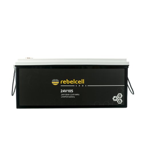 Rebelcell 24V105 EDGE LiFePO4 Batterie (2,69 kWh) - 24v105 edge side logo - 900710653