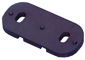 Plastic Straight Base Plate For Fairlead Mounting For Cleat 253000/253200 - 254100 72dpi - 254100