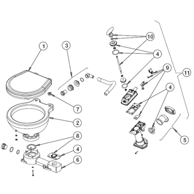 Johnson Pump Space Saver porseleinen pot - 259087 72dpi - 259087