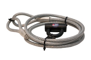 Geplastificeerde anti-diefstal-kabel met slot - L=3m - 269065 - 269065