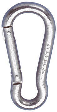 Niro Karabinerhaken, &Oslash;7mm, H=70mm (Bruchlast 450kg) - 290400 - 290400