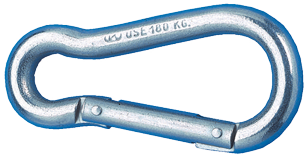 RVS karabijnhaak, &Oslash;8mm, H=80mm (breekkracht 800kg) - 290500 72dpi - 290500