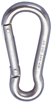 RVS karabijnhaak, &Oslash;10mm, H=100mm (breekkracht 1200kg) - 290600 - 290600