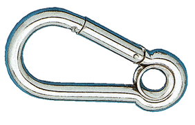 RVS karabijnhaak met oog, &Oslash;8mm, H=80mm (breekkracht 800kg) - 291500 72dpi - 291500