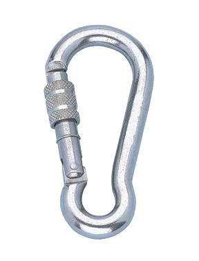 RVS karabijnhaak met schroefkous, &Oslash;5mm, L=50mm (breekkracht 280kg) - 292200 - 292200