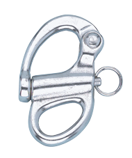 Stainless Steel Snap Shackle With Fixed Eye, A=&Oslash;22mm, B=6mm, L=96mm (Breaking Load 3800kg) - 296300 72dpi - 296300
