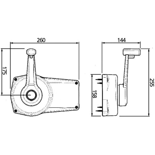 &Eacute;&eacute;nhandel motorbediening A89, wit, zijmontage, met interlock - 35151 1 72dpi - 35151