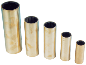 Neopreen lagerbus met messing mantel, voor as 3", buitenmaat 4", L=12" - 418017 72dpi - 418017