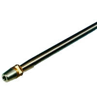 Schroefas RVS AISI 329, &Oslash;30x2400mm met dopmoer/zinkanode/spie, conus 1:10 - 430250 - 430250/C