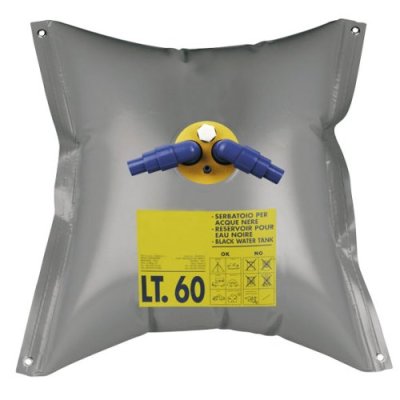 Flexibele vuilwatertank incl. nippel, 60l, 730x730mm, gewicht 0,8kg, vierkant - 483190 - 483190