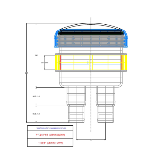 Koelwaterfilter &Oslash;19-25mm Quick Fit, met wandhouder en doorzichtig deksel 150l/min - 483600 02 72dpi - 483600